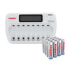 TN162 8-Bay Smart AA/AAA NiMH/NiCd Charger and 16 AA Premium NiMH Rechargeable Batteries.