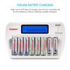 High-capacity 8-bay battery charger designed to handle volume charging of AA and AAA batteries simultaneously.