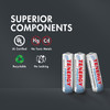 Combo: TN162 8-Bay Smart AA/AAA NiMH/NiCd Charger + 8 AA and 8 AAA Premium NiMH Rechargeable Batteries
