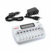 Tenergy TN162 8-bay battery charger includes AC and car adapters for versatile NiMH charging on the go.