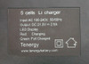 Technical label for a 5-cell lithium battery charger showing voltage output specifications for electronic devices.
