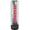 Tenergy 18650 3.7V protected Li-ion battery featuring a button top design for reliable contact in various flashlights.