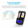 TN261 universal charger with auto detection for NiMH and Li-ion battery types and various sizes.