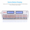 Tenergy TN438 16-Bay AA/AAA NiMH/NiCd LCD Smart Battery Charger + 16pc Premium AAA