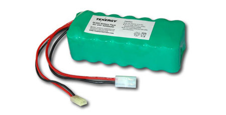 Tenergy 24V 4200mAh NiMH Battery Pack, 20S1P, 100.8Wh, 30A Rate. Custom NTC, PTC, connectors, or configs available.