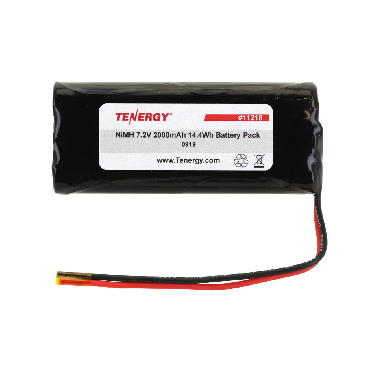 AT: Tenergy 7.2V 2000mAh NiMH Rechargeable Battery Pack (6S1P, 14.4Wh, 6A Rate) Flat