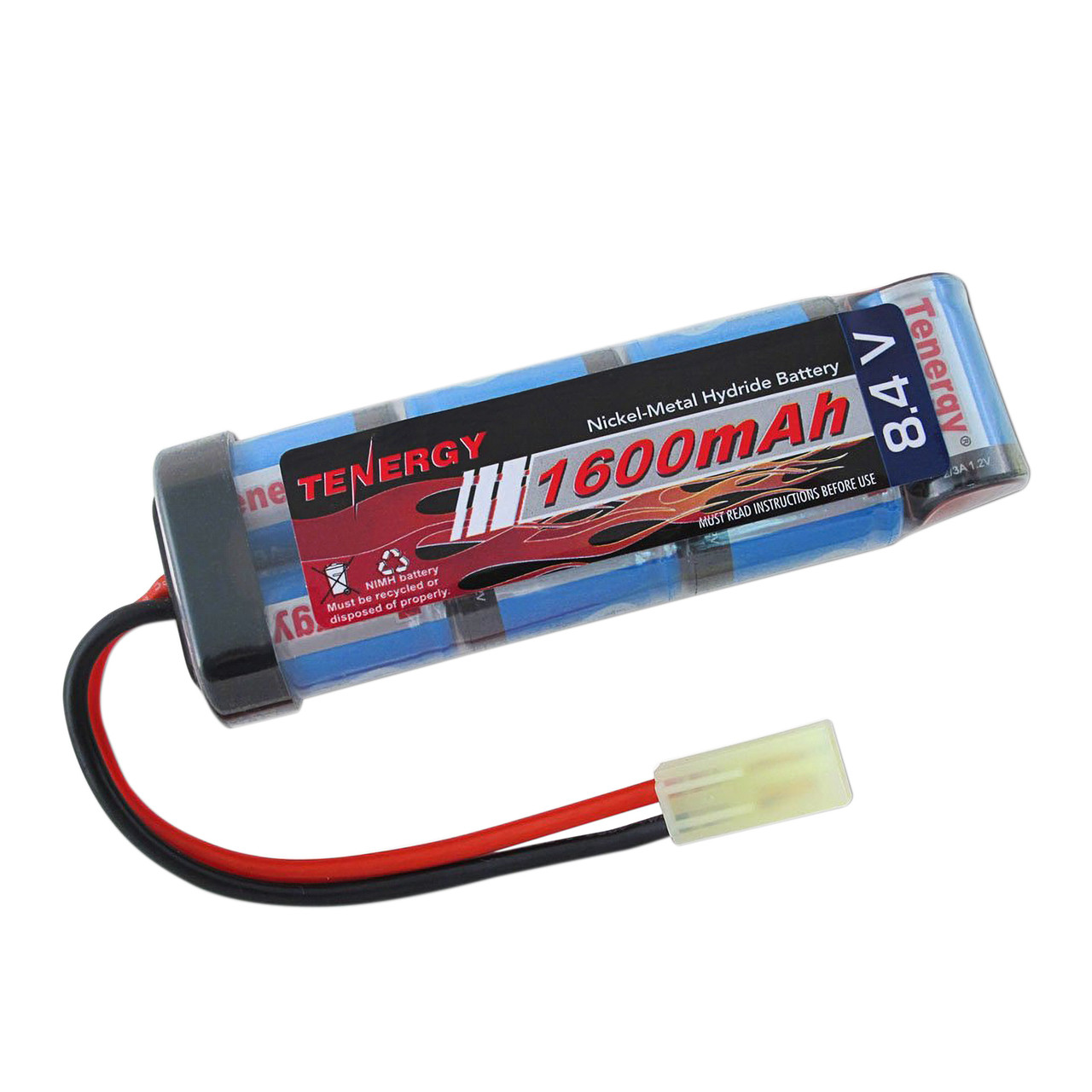 Tenergy NiMH 8.4V 1600mAh Airsoft Repalcement Battery - Tenergy
