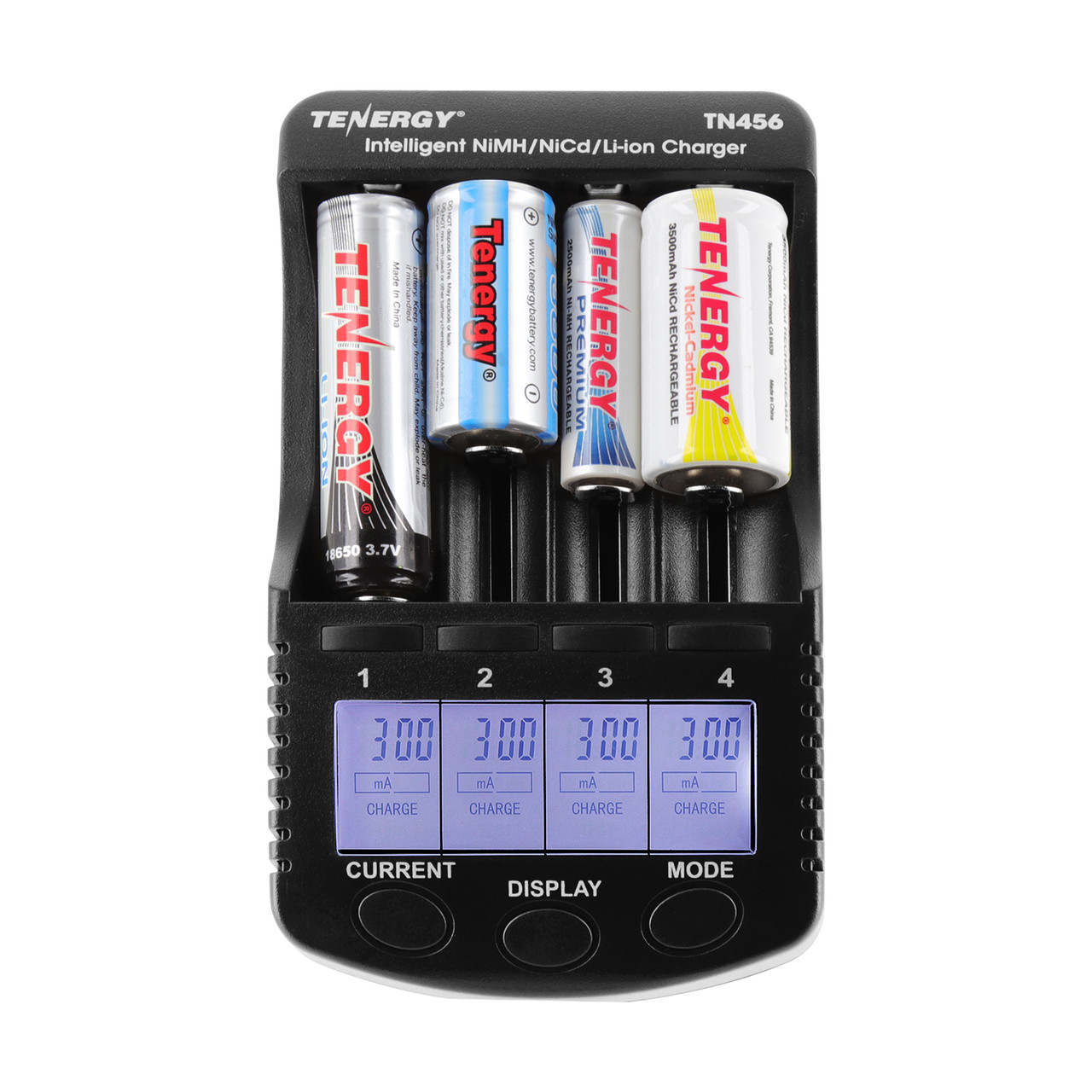 Tenergy TN456 professional battery charger with an informative LCD screen providing clear readouts for power enthusiasts.