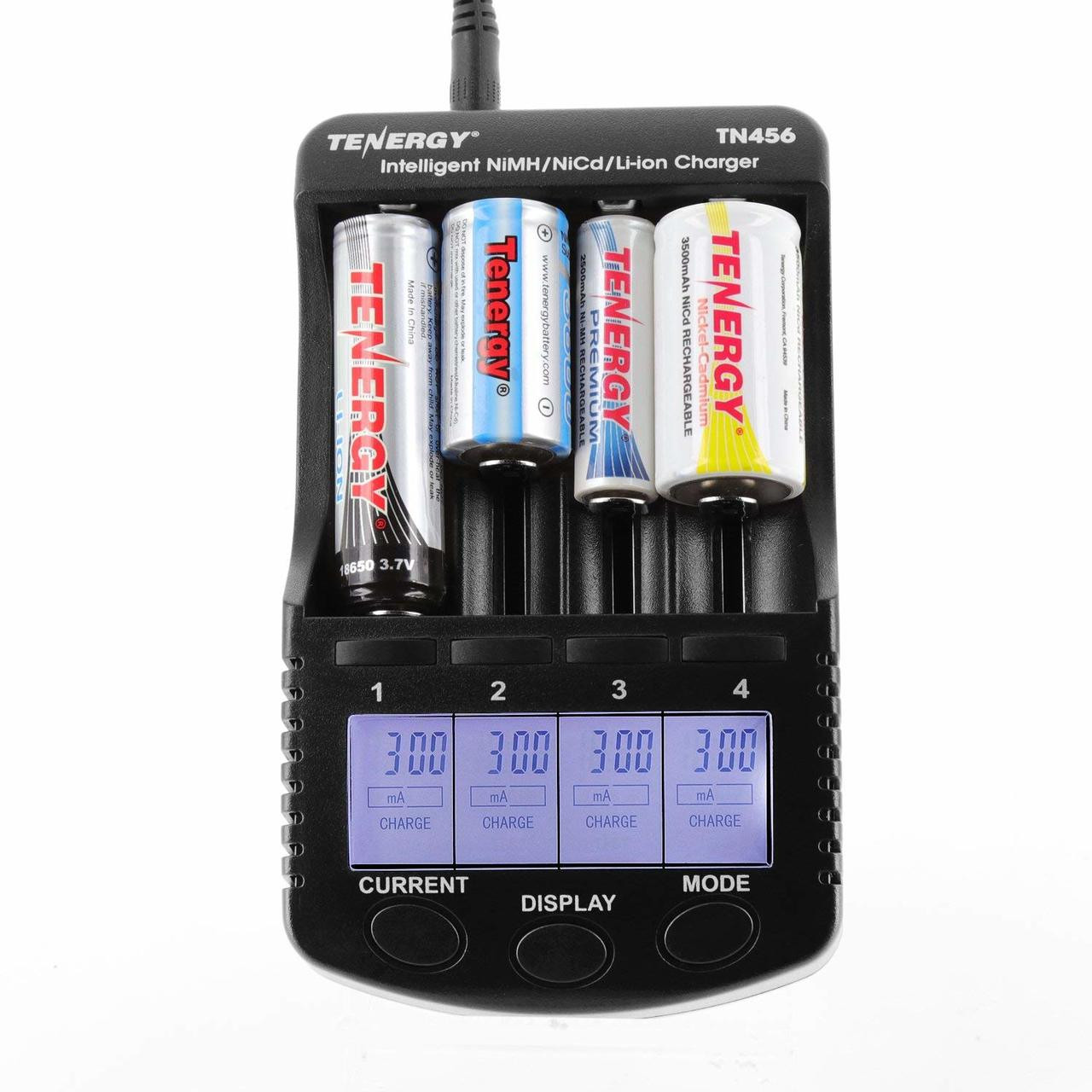 Tenergy TN456 professional battery charger with an informative LCD screen providing clear readouts for power enthusiasts.