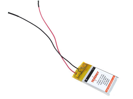 Tenergy 3.7V LiPo battery with pre-soldered wire leads for hobbyist electronic projects and portable DIY power kits.