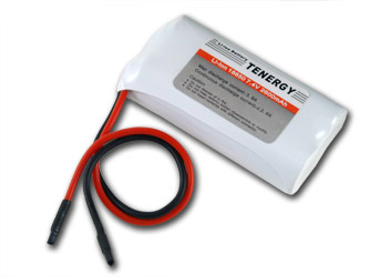 Tenergy Li-Ion 7.4V 2600mAh Rechargeable Battery Pack w/ PCB (2S1P, 19.24Wh, 5A Rate)