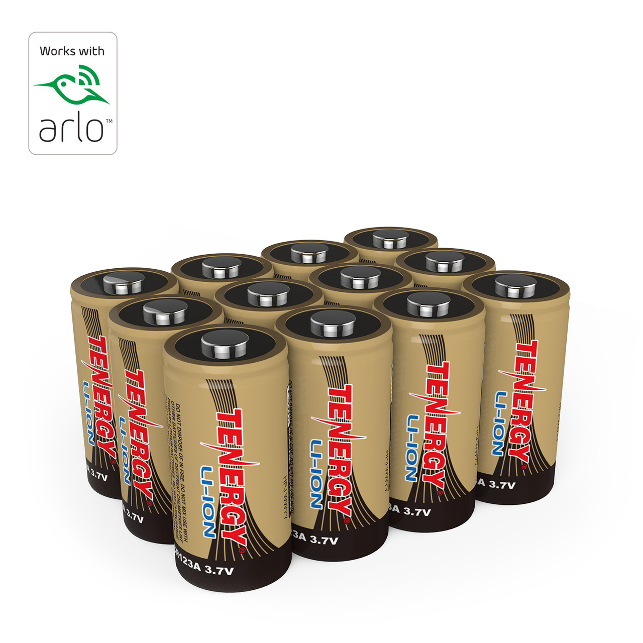 Tenergy Li-ion 3.7V Arlo Camera Replacement Batteries, 12pk - Tenergy