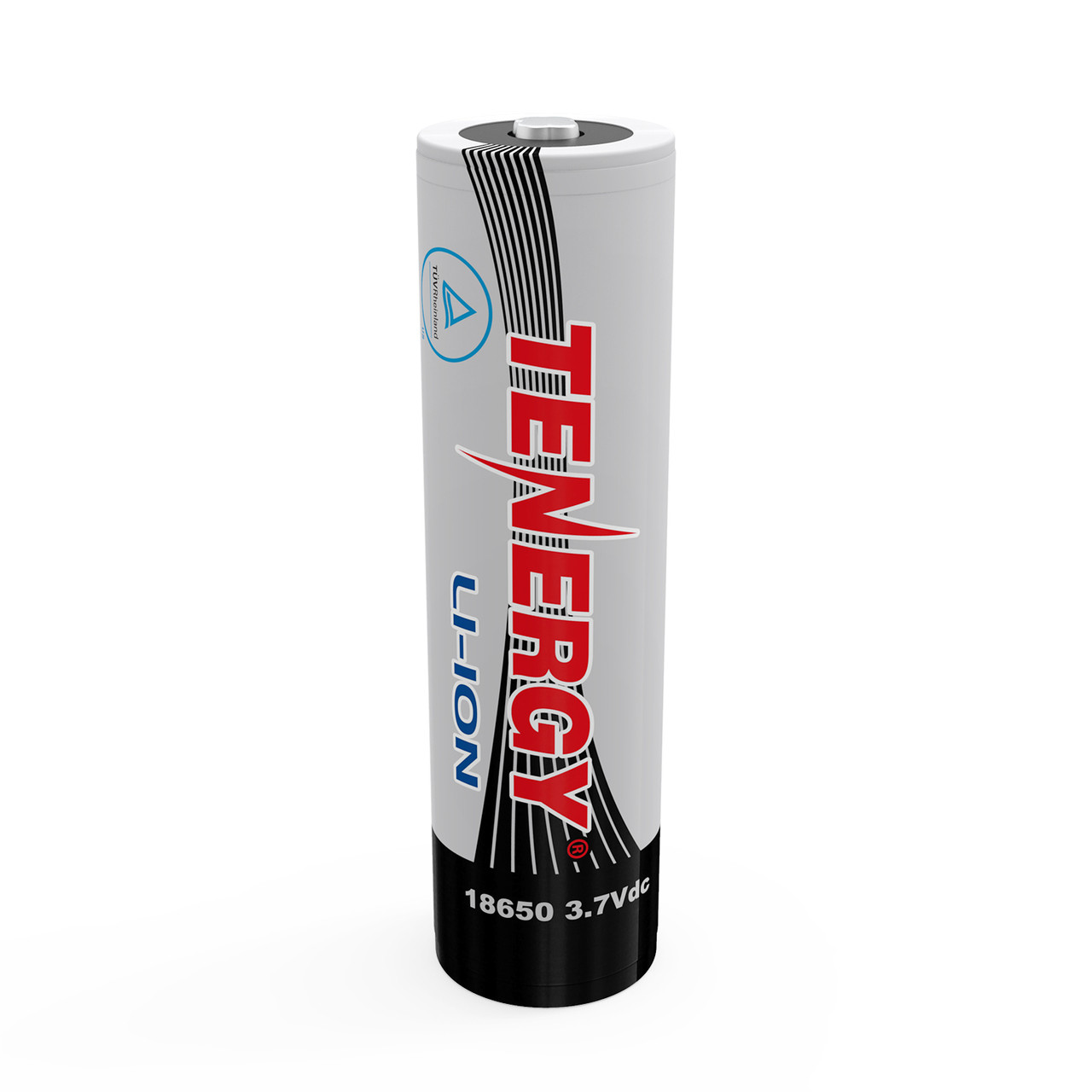 Tenergy TUV Certified (to UL2054 standard) Li-ion 18650 3.7V 2600mAh Rechargeable Battery w/PCB