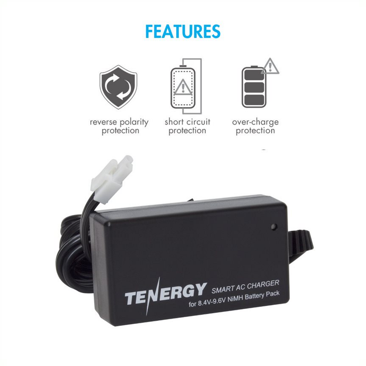 Combo: Tenergy Airsoft NiMH 9.6V 1600mAh Butterfly Mini Tamiya + Charger (#01026)
