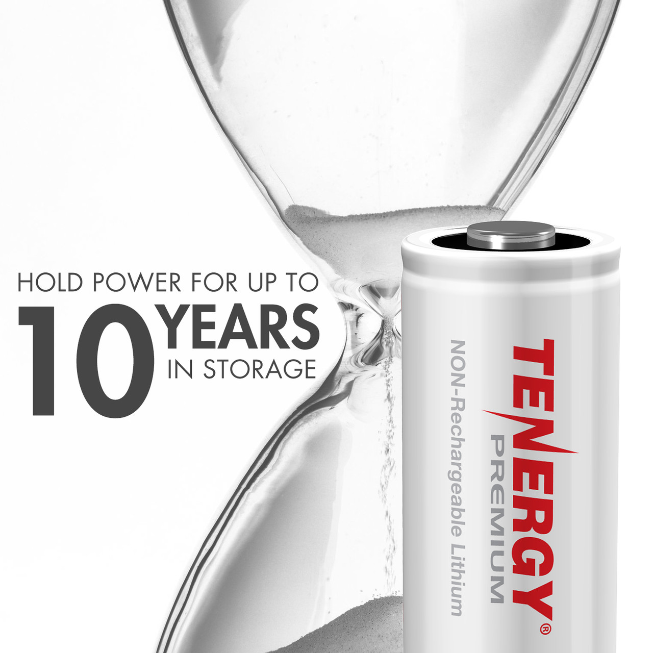 Tenergy Premium CR123A 3V Lithium Battery PTC protected - [Non-Rechargeable]