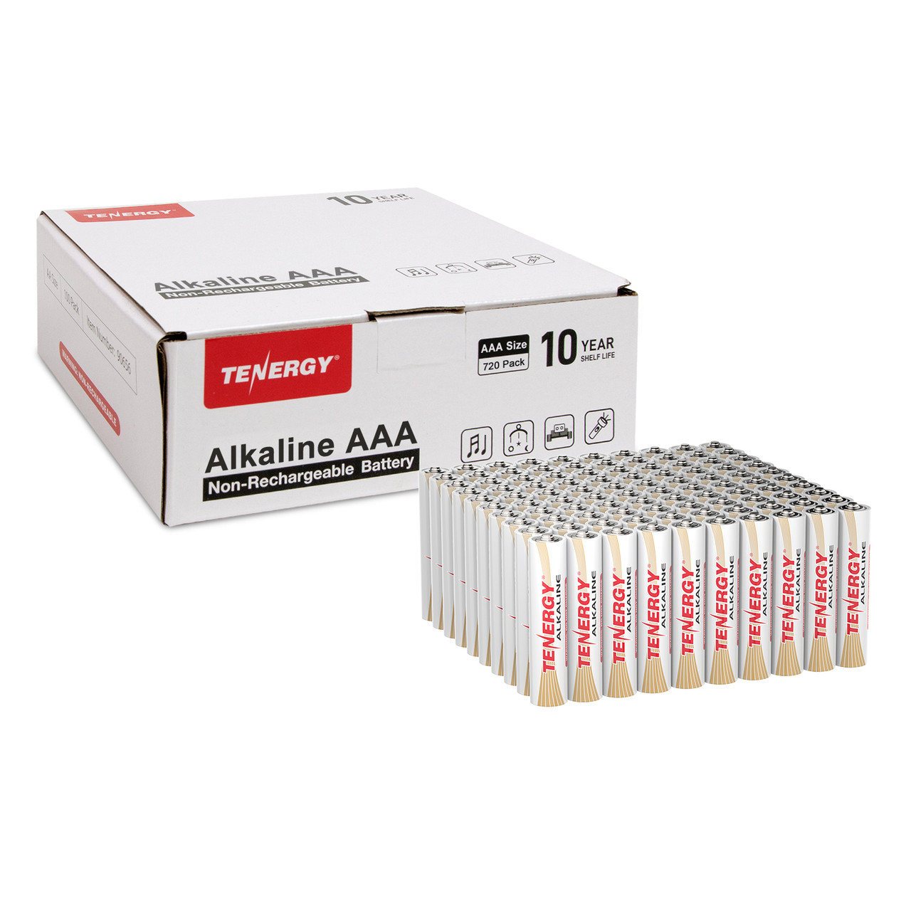Tenergy Alkaline AAA Batteries, 48pk - Tenergy
