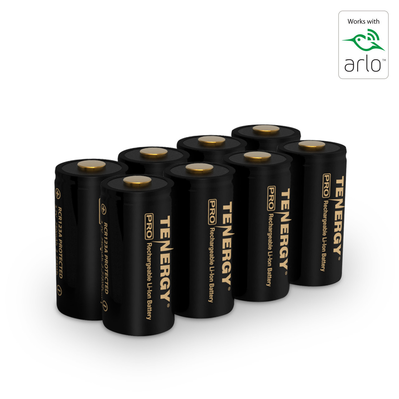 Tenergy Premium Li-ion 3.7V Arlo Camera Replacement Batteries, 8pk