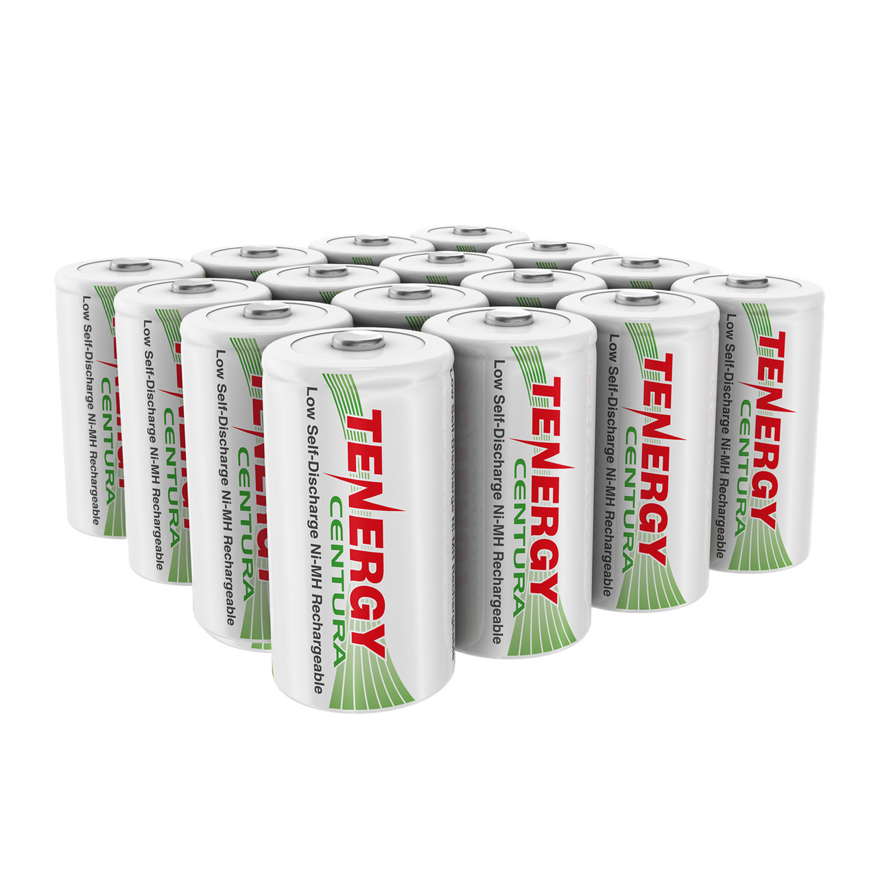Tenergy Centura D 8000mAh NiMH Rechargeable Batteries, 16pk - Tenergy