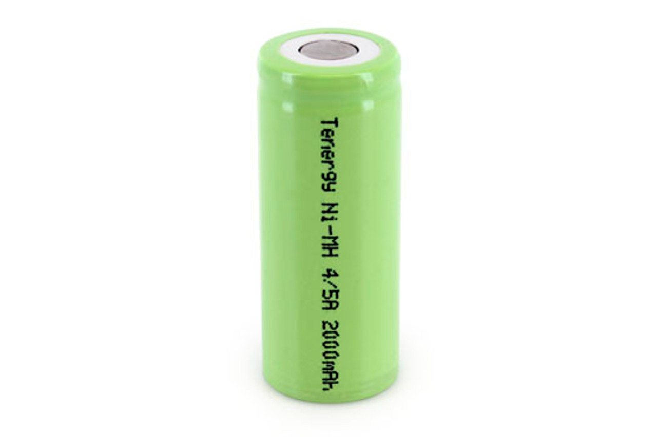 Tenergy 4/5A 2000mAh NiMH Flat Top Rechargeable Battery