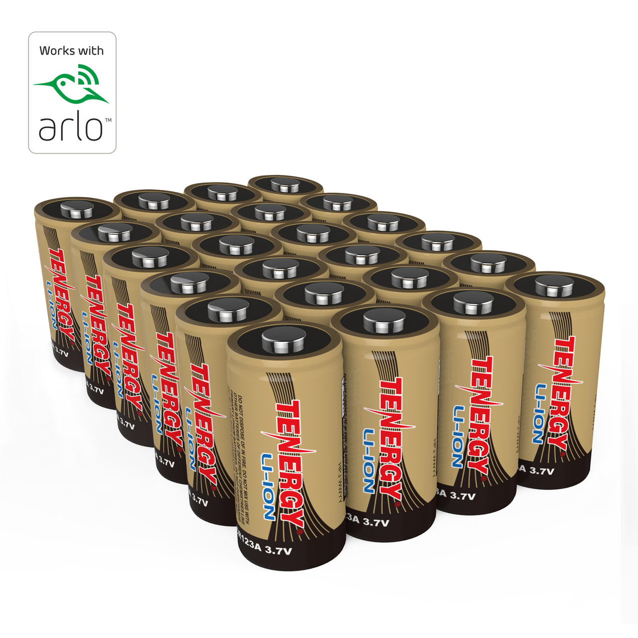 Tenergy Li-ion 3.7V Arlo Camera Replacement Batteries, 24pk - Tenergy