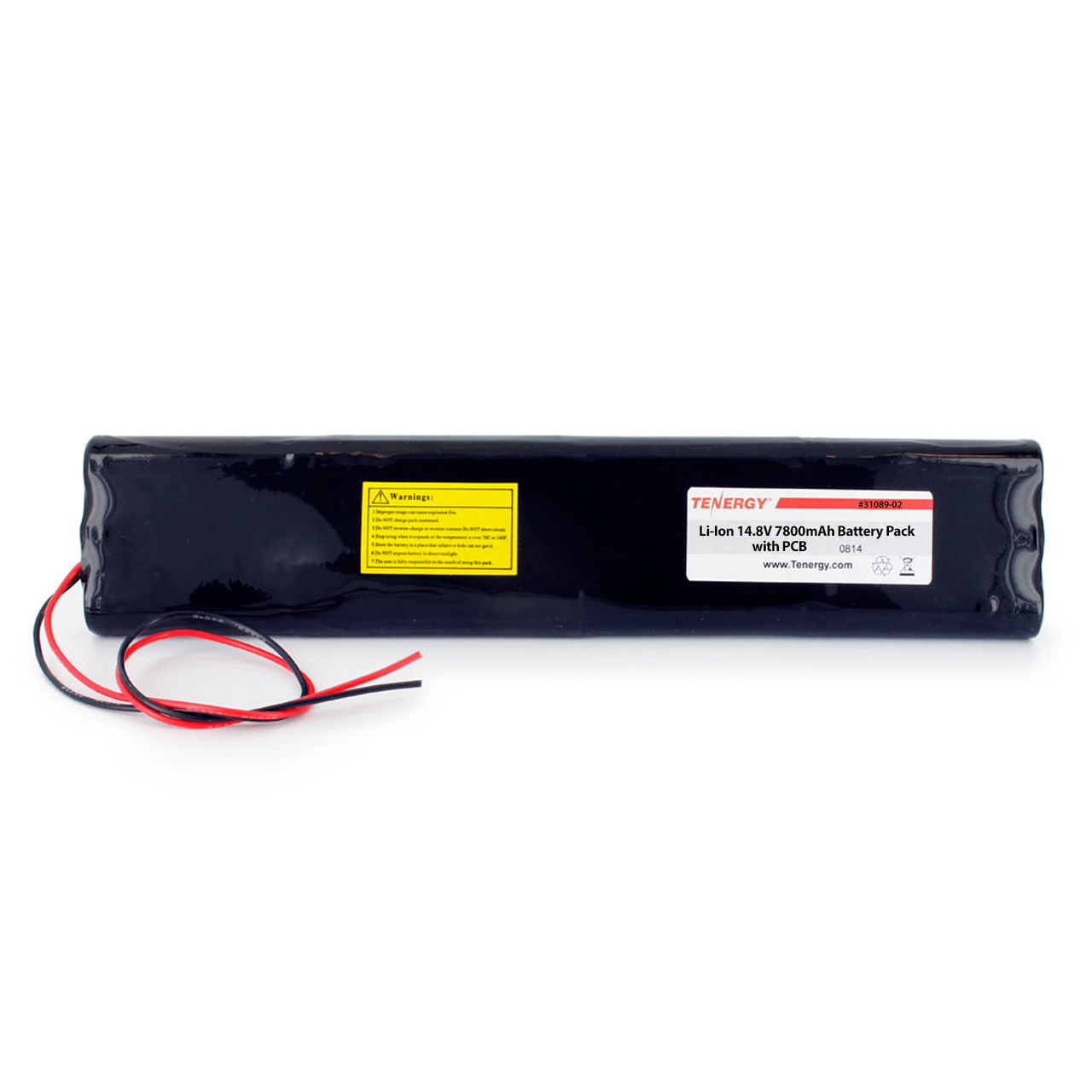 Tenergy Li-ion 18650 14.4V 7800mAh Battery Pack with PCB, 4S3P, 115.44Wh. Custom NTC, PTC, connectors, or configs available.