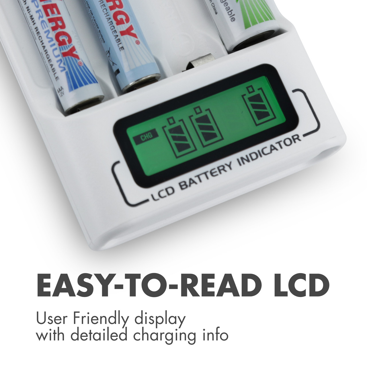 Detailed LCD battery indicator providing real-time charging status for hobbyists who require accurate energy monitoring.