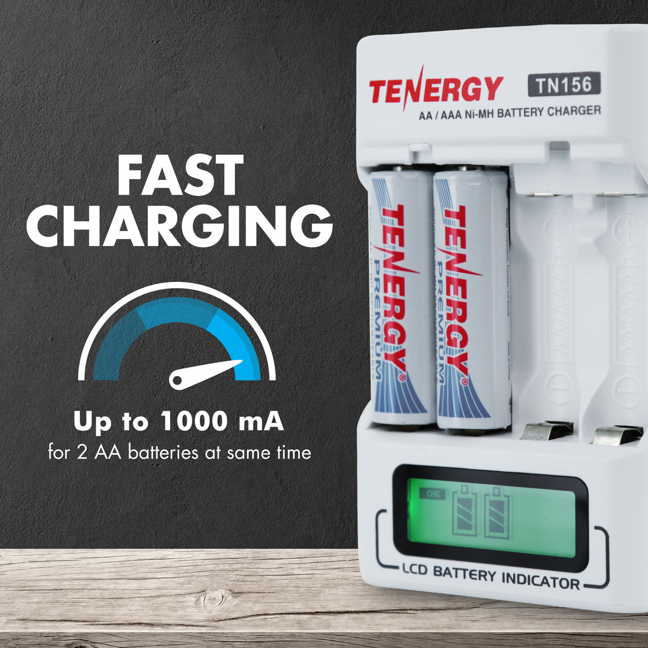 High-speed AAA battery charger delivering 1000mA output to quickly power up high-drain devices for busy professionals.