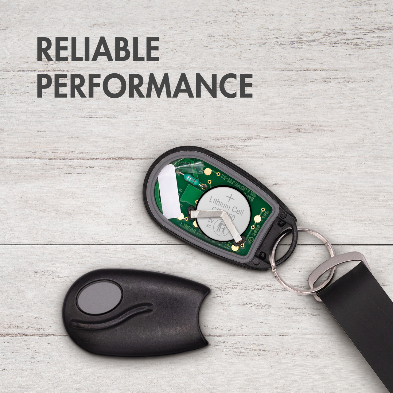 CR2450 battery provides reliable performance for a car key fob remote and other small devices.