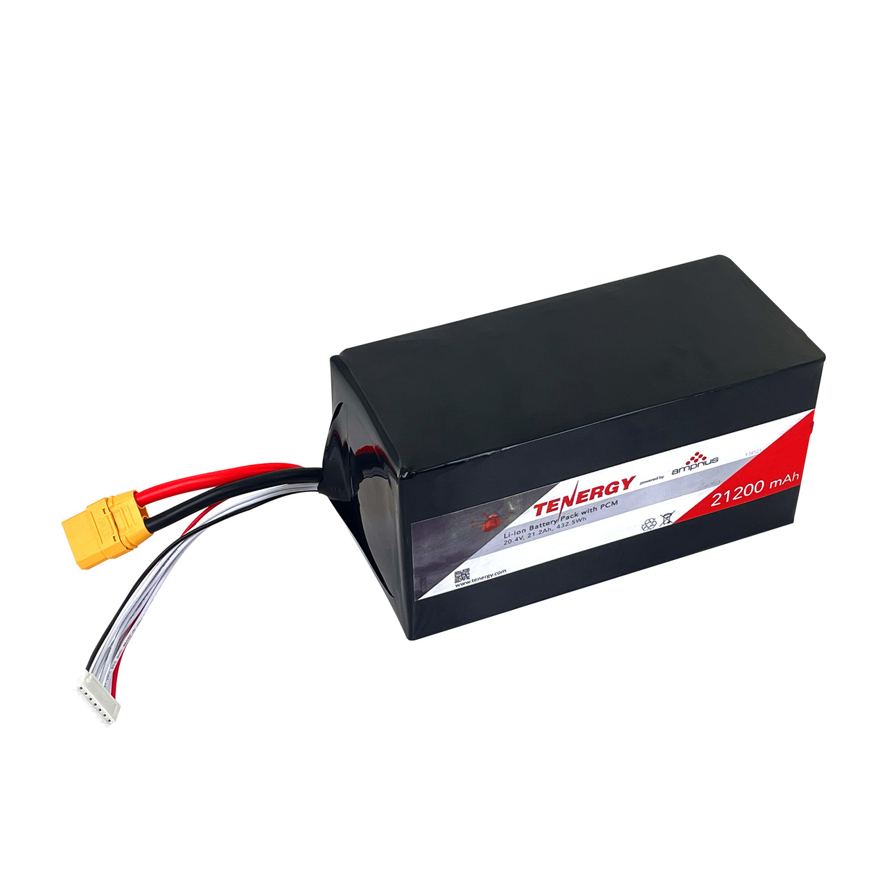 AT: Tenergy Li-ion Polymer 20.4V 21,200mAh Rechargeable Battery Pack w/ PCM and connectors (6S2P, 432.48Wh, 80A Discharge) | Powered by Amprius