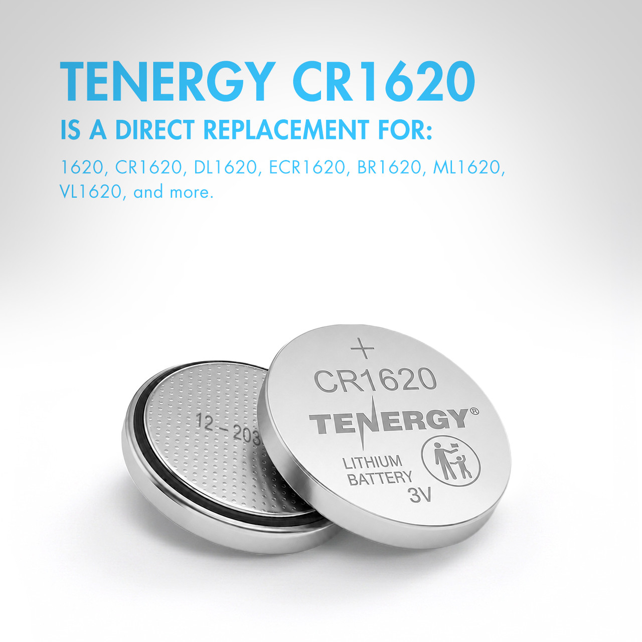 CR1620 lithium battery acts as a direct replacement for DL1620 and ECR1620 electronic coin cells.