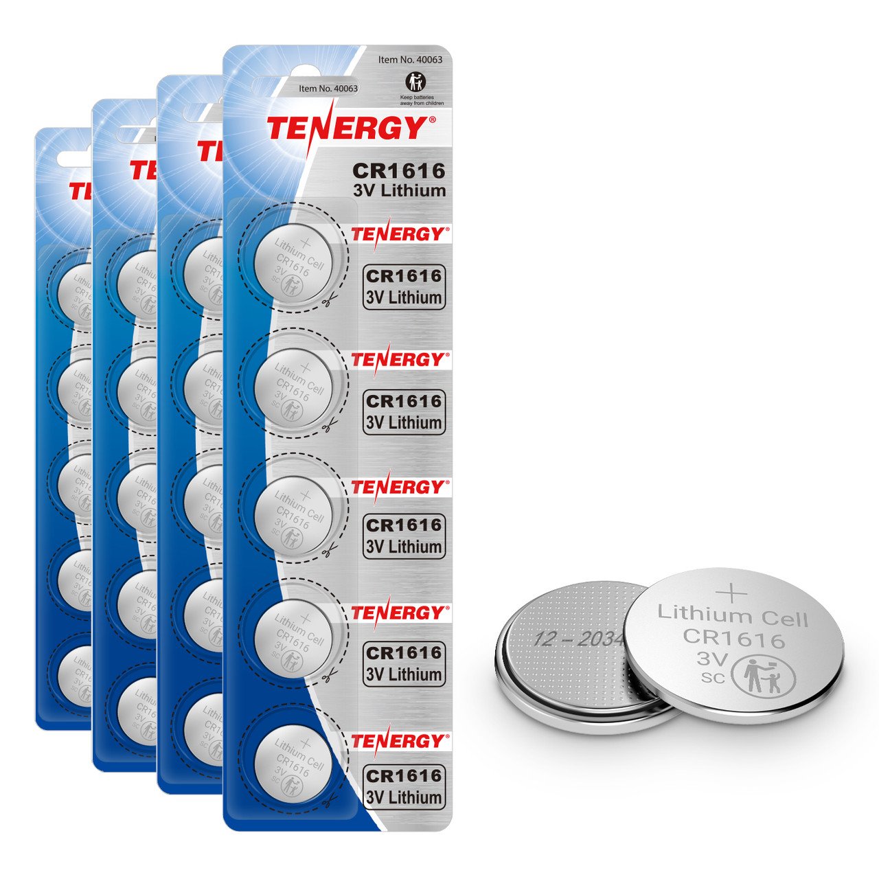 Tenergy AG10/LR1130 1.5V Alkaline Button Cells 20 Pack (2 Cards)