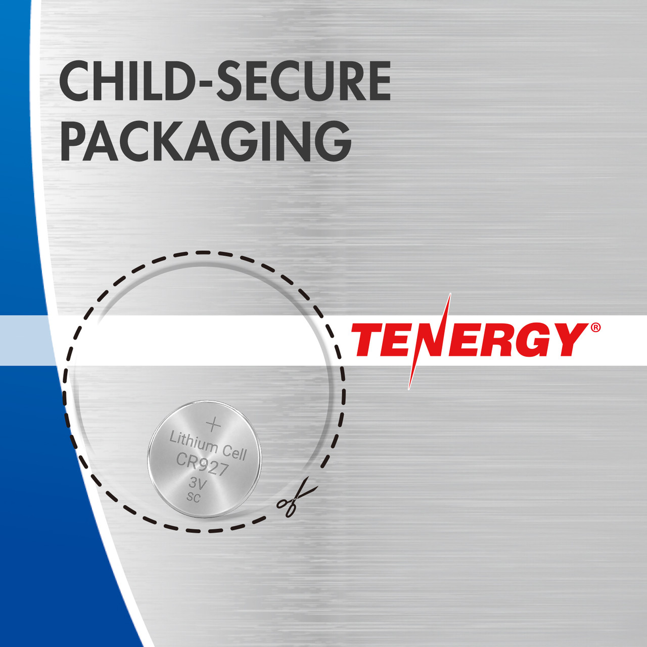 Tenergy CR927 lithium coin cells come in child-secure packaging to ensure responsible storage in homes.