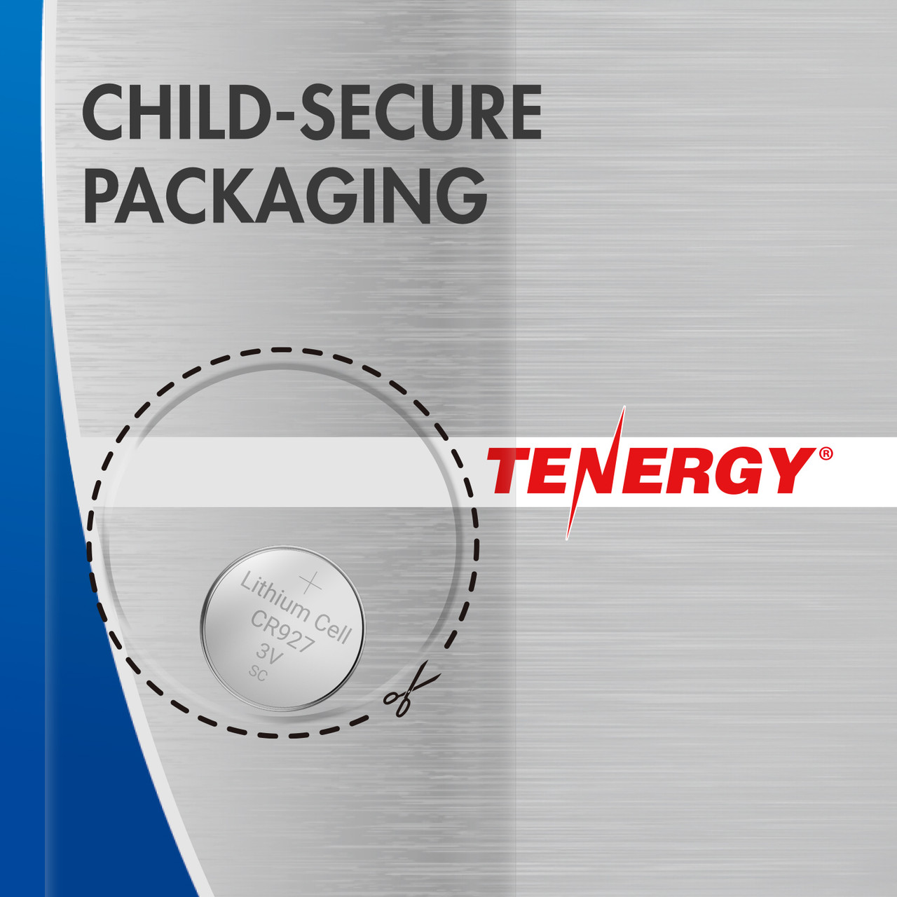 Tenergy CR927 lithium coin cells come in child-secure packaging to ensure responsible storage in homes.