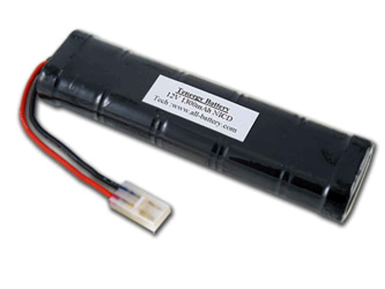 AT: Tenergy NiCd 12V 1300mAh Flat Battery Pack (10S1P, 15.6Wh, 12A Rate, Standard Tamiya Connector)