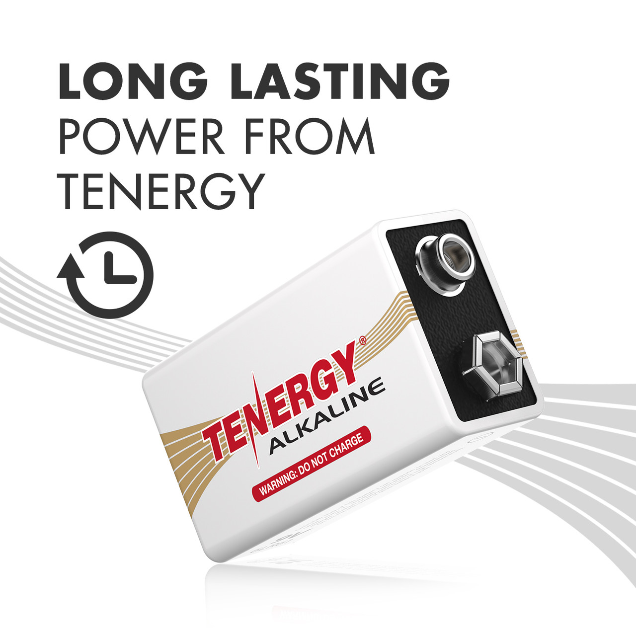 A long-lasting Tenergy 9V battery provides dependable energy for high-drain applications and essential home devices.