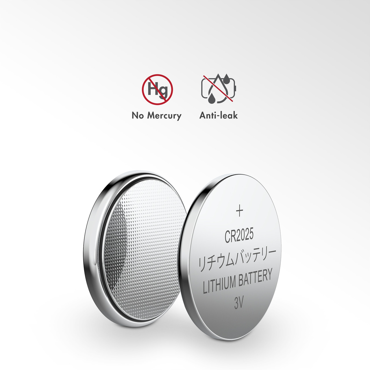 Mercury-free CR1225 3V batteries with an anti-leak design for environmentally conscious electronics users.