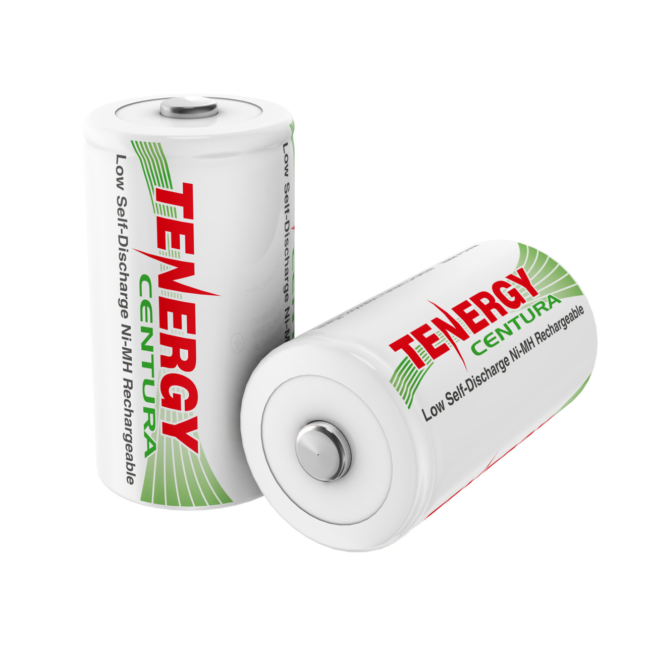 Tenergy Centura D 8000mAh NiMH Rechargeable Batteries, 2pk - Tenergy