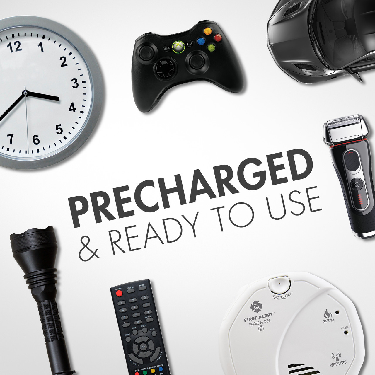 Precharged Tenergy NiMH batteries power household devices like remotes and flashlights for immediate, reliable energy.