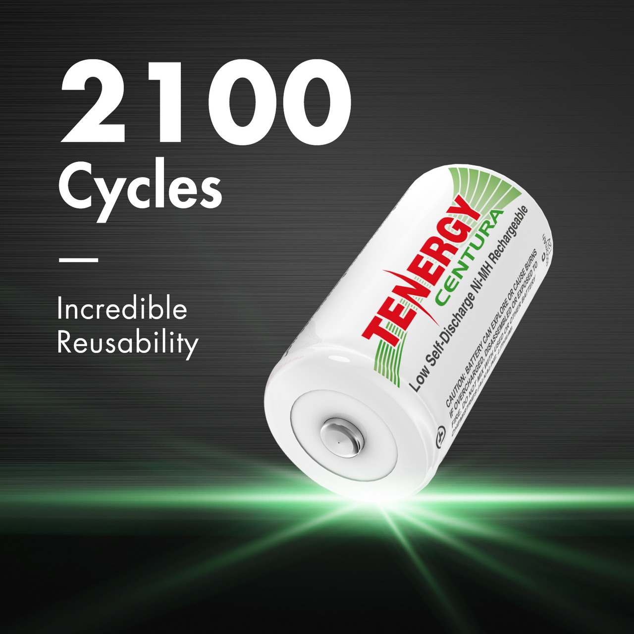 This Tenergy Centura battery offers 2100 charging cycles, providing incredible reusability for eco-conscious users seeking sustainable power solutions.