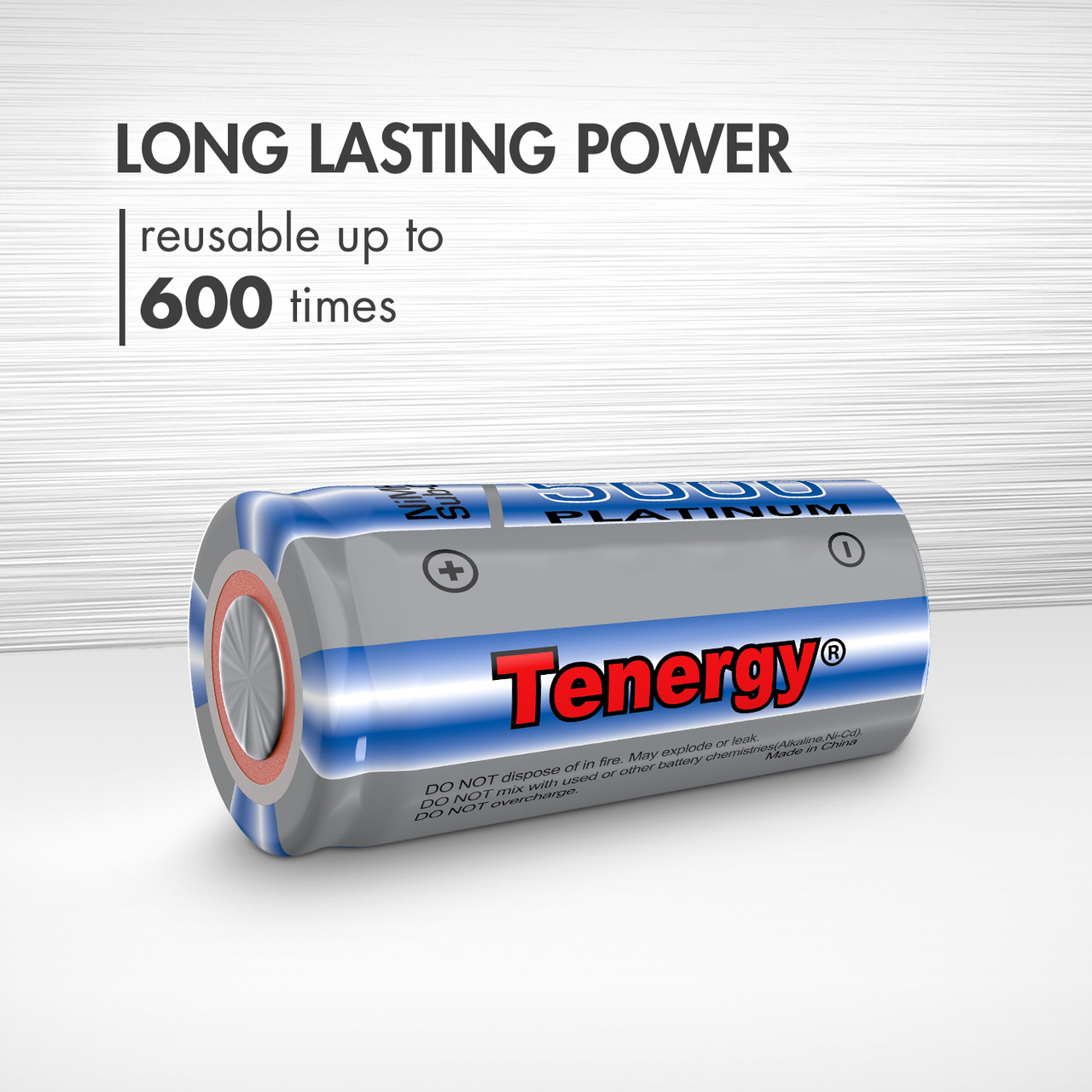 Combo: 10pcs of Tenergy NiMH SubC 5000mAh Flat Top Rechargeable Battery (w/o Tabs)