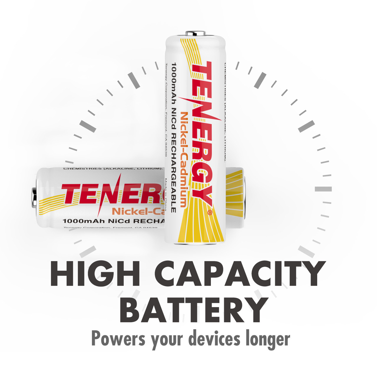 Tenergy NiCD AA 1.2V 1000mAh Rechargeable Battery, 24 pack, for Solar/Garden Lights