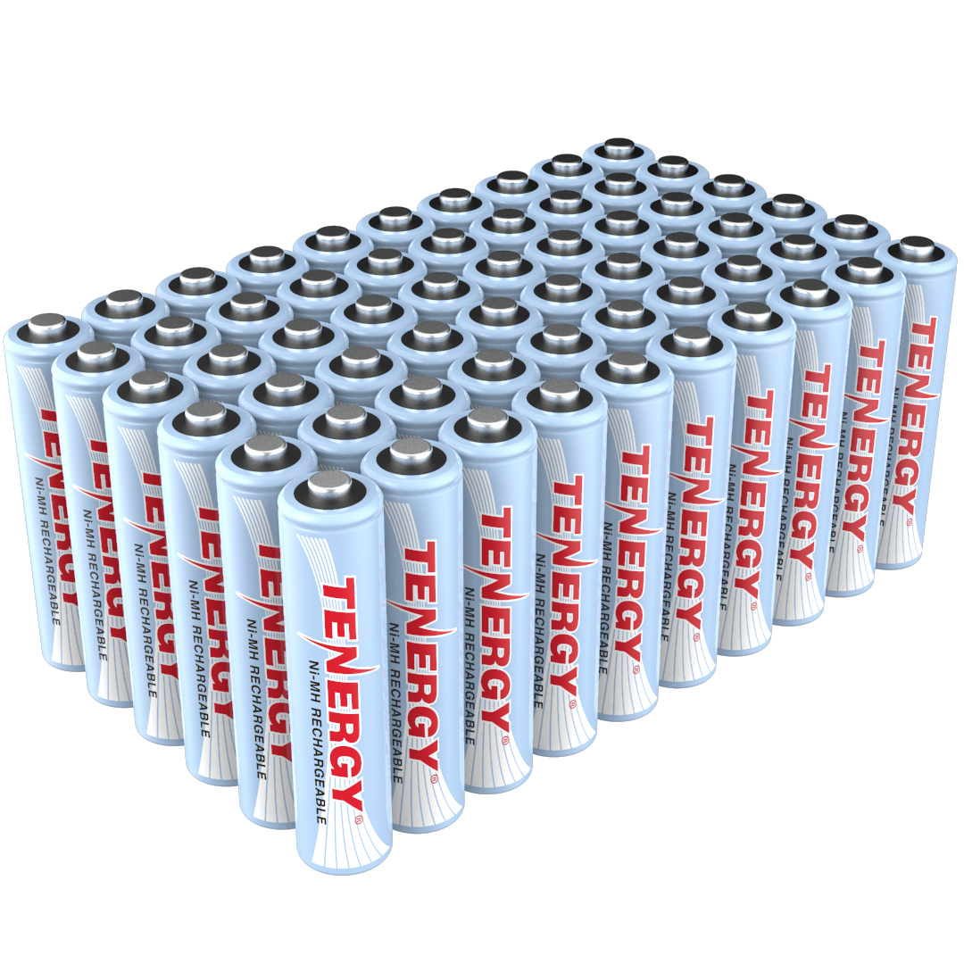 A 60-pack of NiMH rechargeable batteries offers a high-capacity bulk power solution for professional and industrial use.
