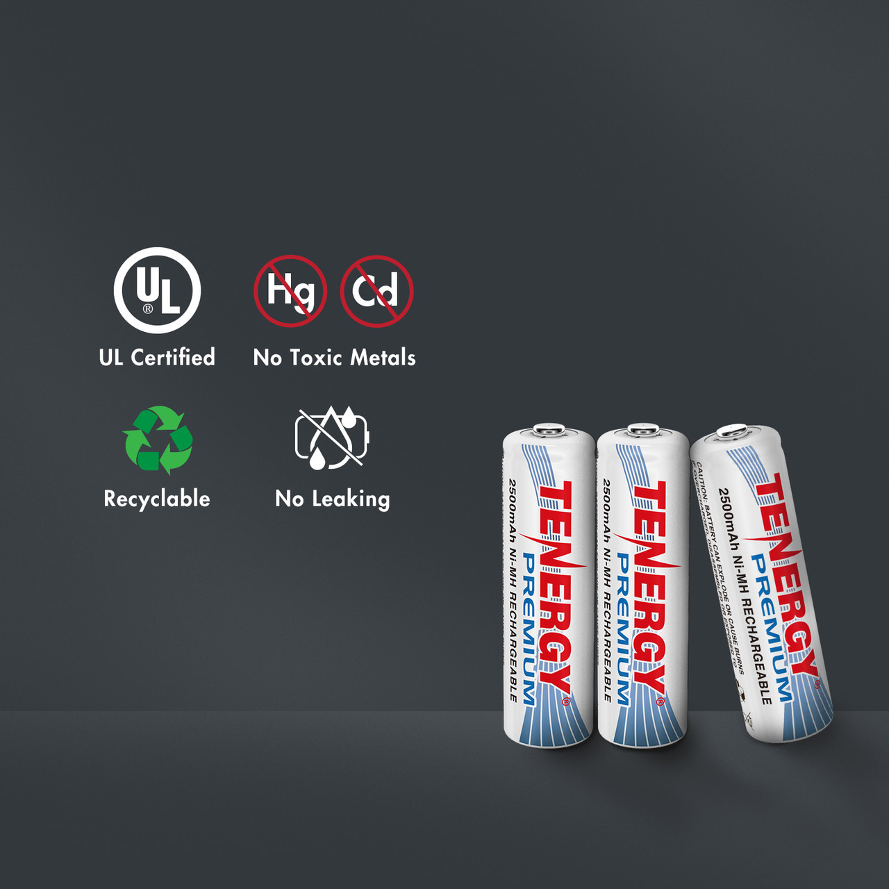 UL certified AA batteries feature a no-leaking design, providing a reliable, recyclable power source for household use.