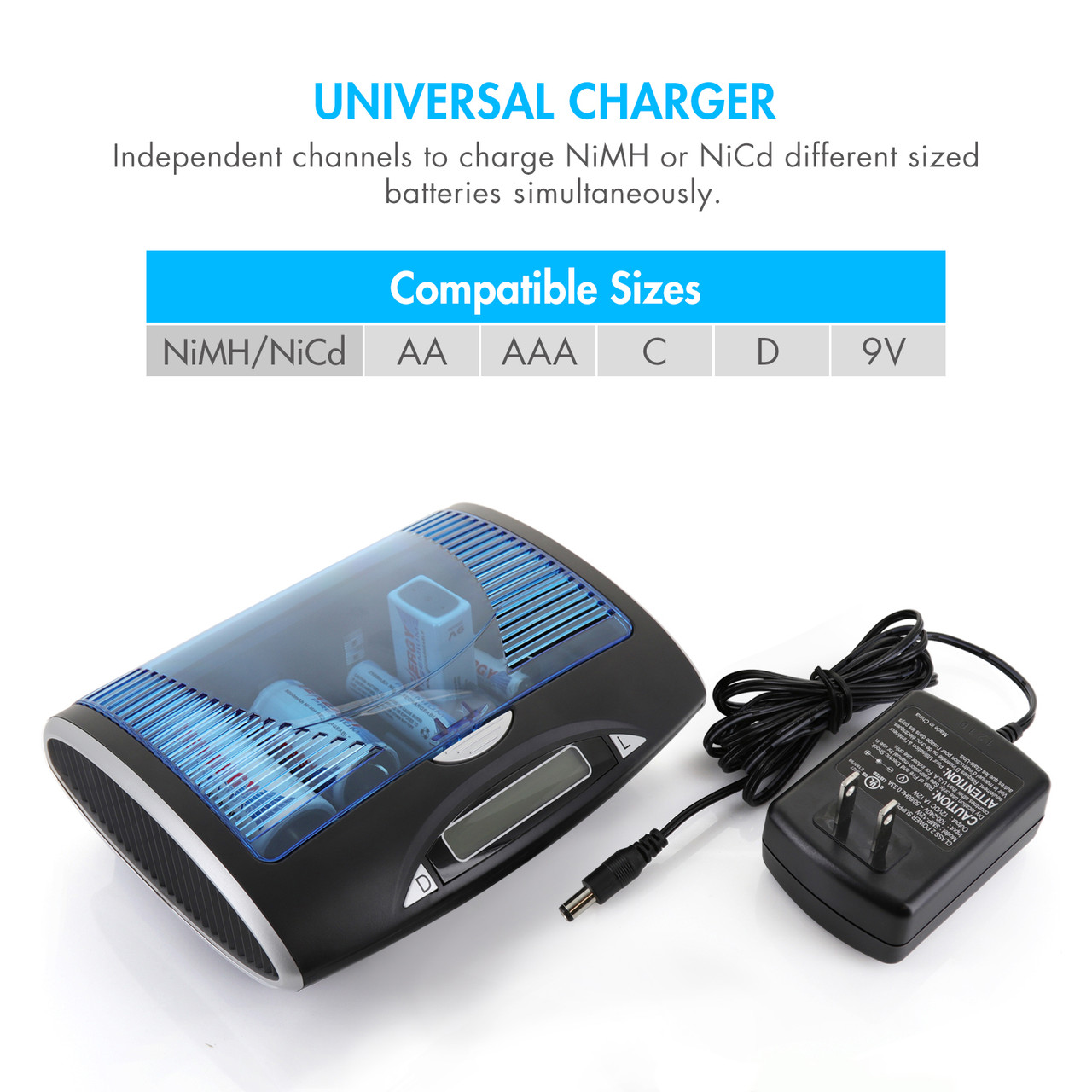 Battery charger with short circuit and reverse polarity protection for hobbyists prioritizing equipment care.