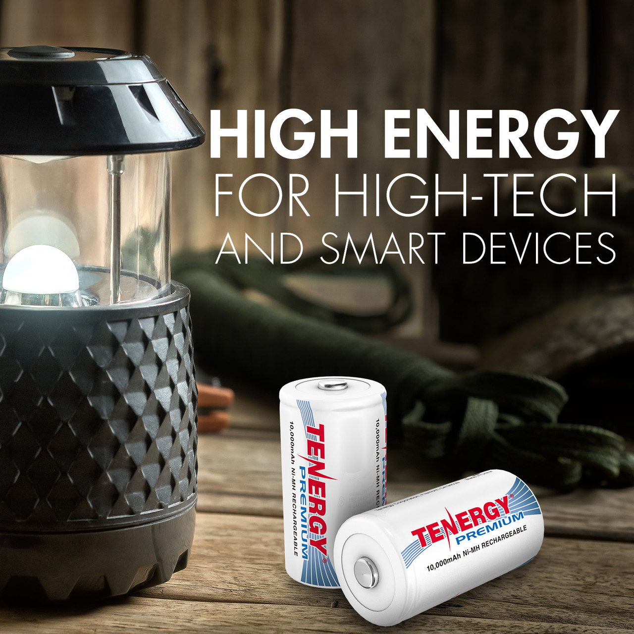High energy Ni-MH batteries for smart devices and LED lanterns used by tech-focused outdoor enthusiasts.