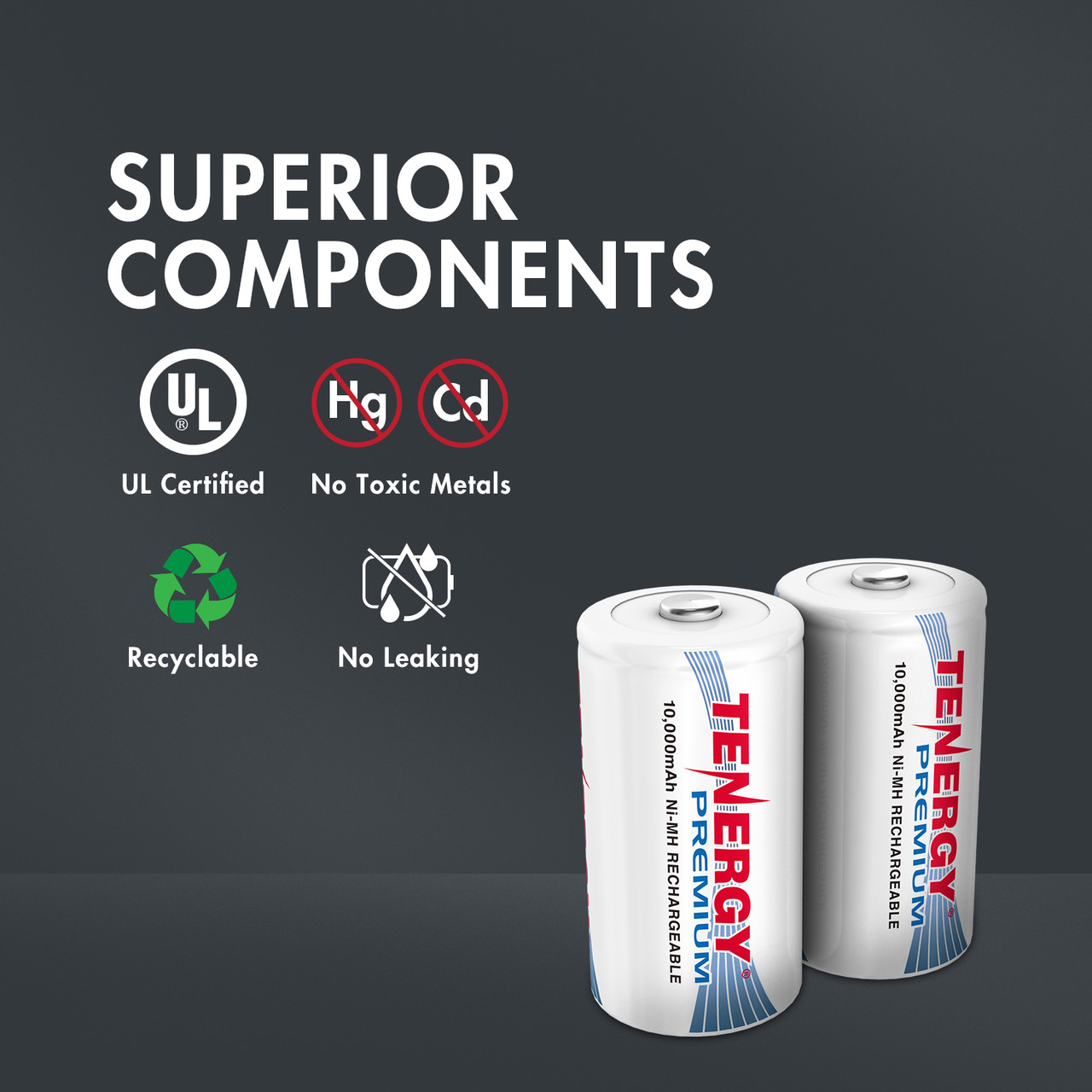 UL certified batteries featuring a leakproof design for eco-friendly shoppers prioritizing reliability.