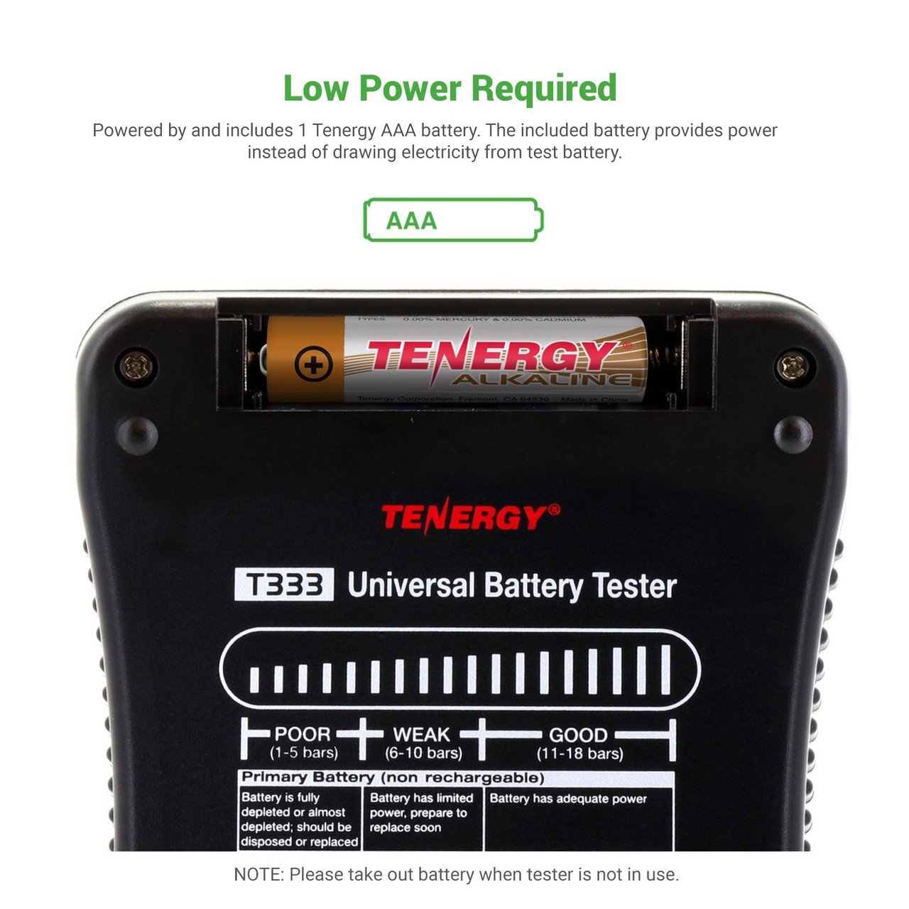 T-333 Universal Battery Checker for more than 12 Types of Batteries