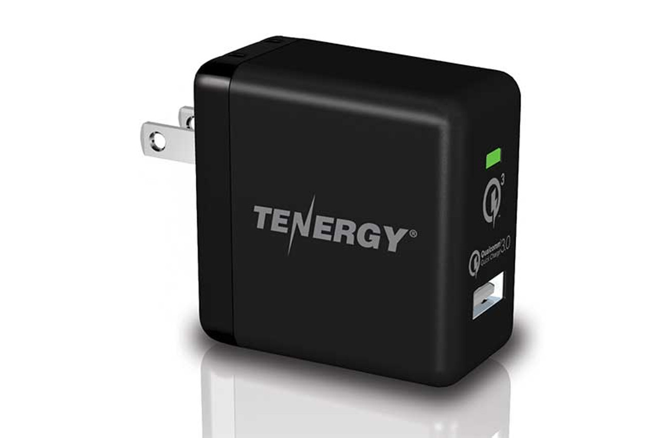 Tenergy 18W Adaptive Fast USB Wall Charger Featuring Qualcomm Quick Charge 3.0 Technology