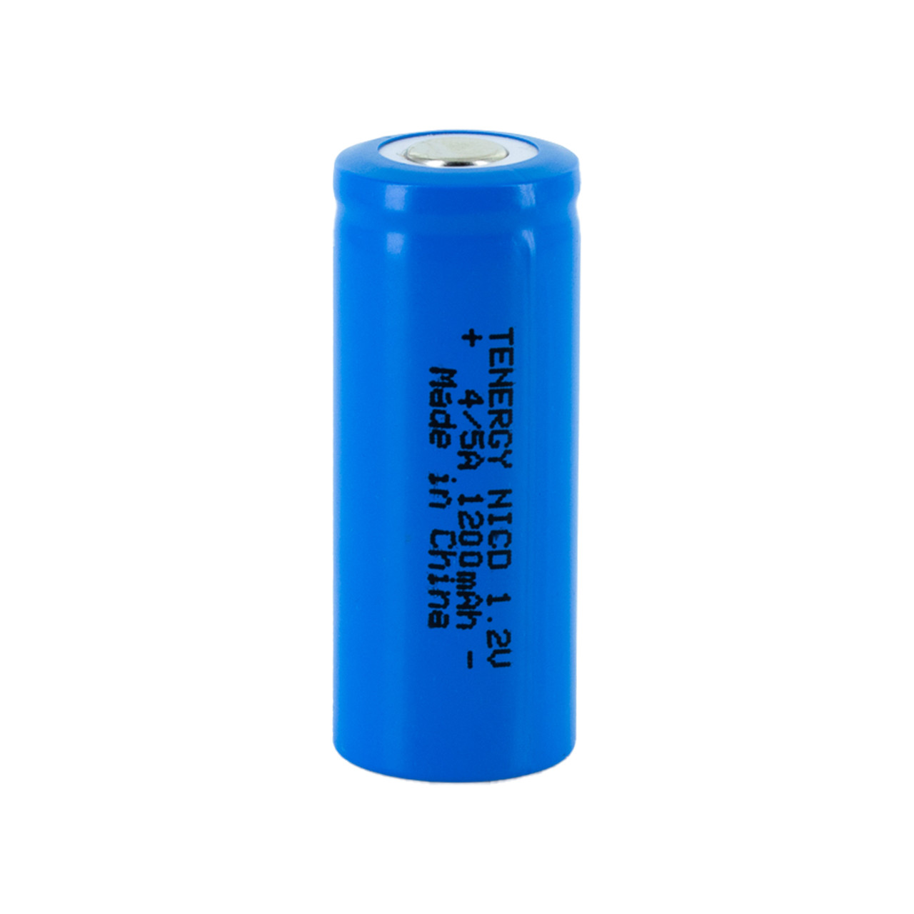 Vertical 1200mAh NiCd power cell showing technical specifications for replacing cordless phone batteries.