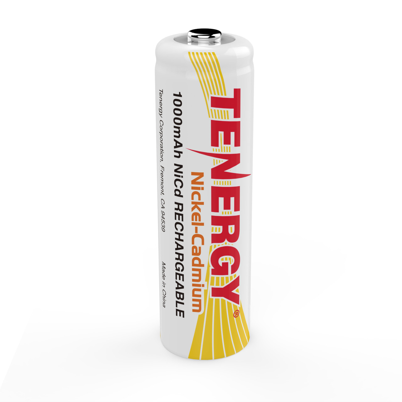 Tenergy 1000mAh NiCd rechargeable battery provides reliable power for high-capacity solar light replacements and household electronics.